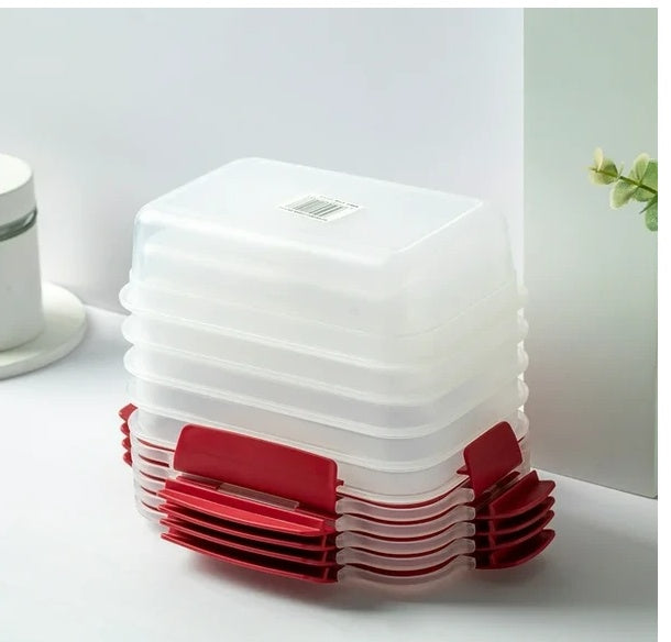 5-Pack Stackable Food Storage Containers – Airtight Leakproof Set with Snap-Lock Lids – BPA-Free Meal Prep Bins