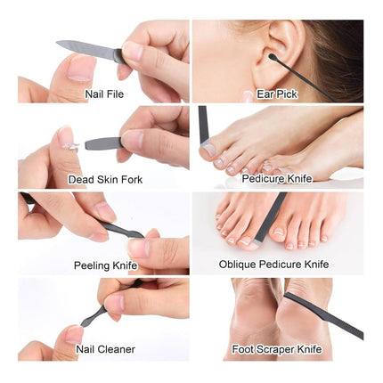 Ultimate 18-in-1 Luxury Nail Kit – Rainbow Edition Pedicure & Facial Care Set with Case