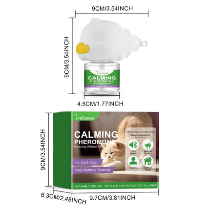 Yegabang Cat Emotional Care Set – Natural Soothing Relief for Estrus, Anxiety & Stress – Calming Mood Support for Irritable Cats