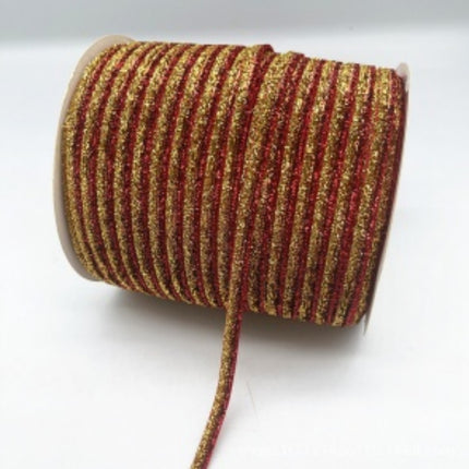 6mm Single-Sided Flocked Nylon Ribbon for Gift Wrapping