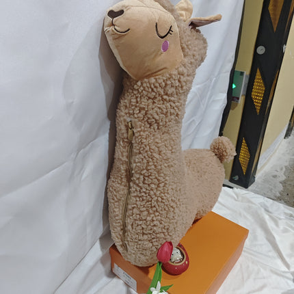 Giant Alpaca Plush Pillow – Ultra Soft Llama Stuffed Animal – Long Neck Hugging Body Pillow for Sleeping & Room Decor (White)