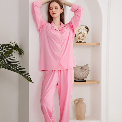 Rongtai 100% Cotton Women’s Pajama Set – Soft Long Sleeve Sleepwear – Comfy Fall/Winter 2-Piece PJs – Breathable Nightwear (S-XXL)