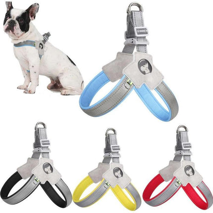 Luxury Suede Pet Harness and Leather Leash Set – Reflective Soft Puppy Harness – No-Pull & No-Choke Comfort Vest for Small Dogs and Cats