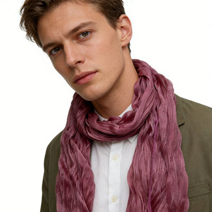 Minimalist Ultra-Skinny Layering Scarf – Lightweight Soft Knit Neck Wrap for Professional Office Wear and Casual Outfits