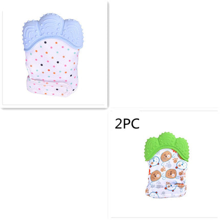 Baby Teething Mitten – Food Grade Silicone Self-Soothing Teether Glove – Anti-Bite & Pain Relief Molar Toy for Toddlers