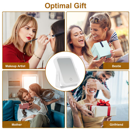 EliteView™ 10X Magnifying Double-Sided Mirror – Professional LED Vanity Light