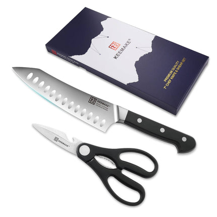 2-Piece Professional Kitchen Set – Razor-Sharp Stainless Steel Chef Knife & Multi-Purpose Kitchen Shear