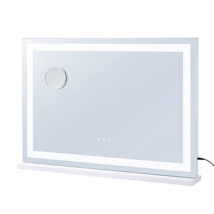 Professional XL Vanity Mirror with LED Bulbs – Wall-Mounted & Desktop Studio Mirror