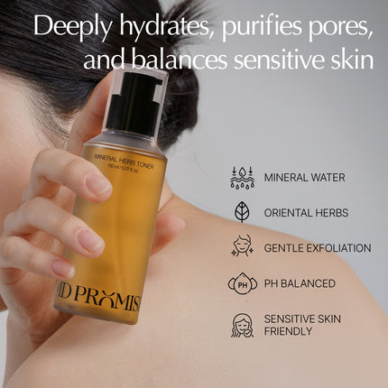 Pure Mineral & Herbal Infusion Toner – Pore Refining & Hydrating Mist