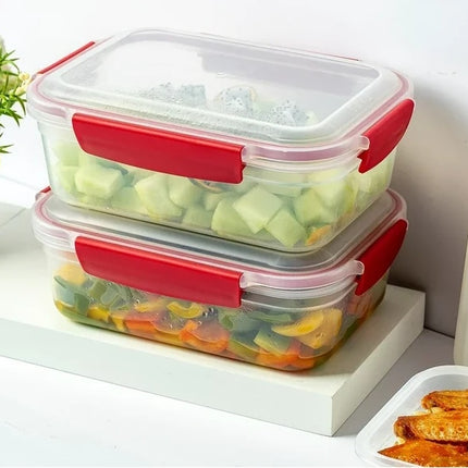 5-Pack Stackable Food Storage Containers – Airtight Leakproof Set with Snap-Lock Lids – BPA-Free Meal Prep Bins