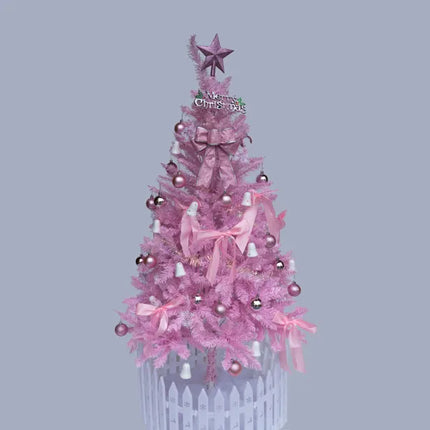 5-Foot Pink Artificial Christmas Tree – Vibrant Full-Bodied Holiday Pine for Modern Festive Home Decor & Party Celebrations