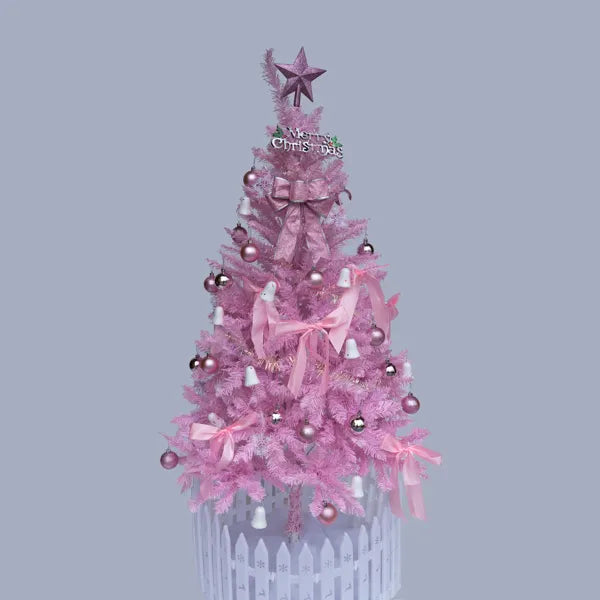 5-Foot Pink Artificial Christmas Tree – Vibrant Full-Bodied Holiday Pine for Modern Festive Home Decor & Party Celebrations