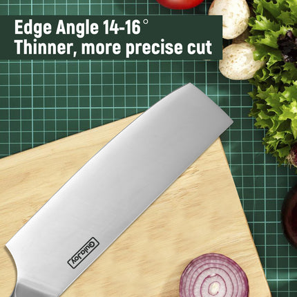 Qulajoy™ Japanese Vegetable Cleaver – High-Carbon Stainless Steel Chopping Knife with Wooden Handle