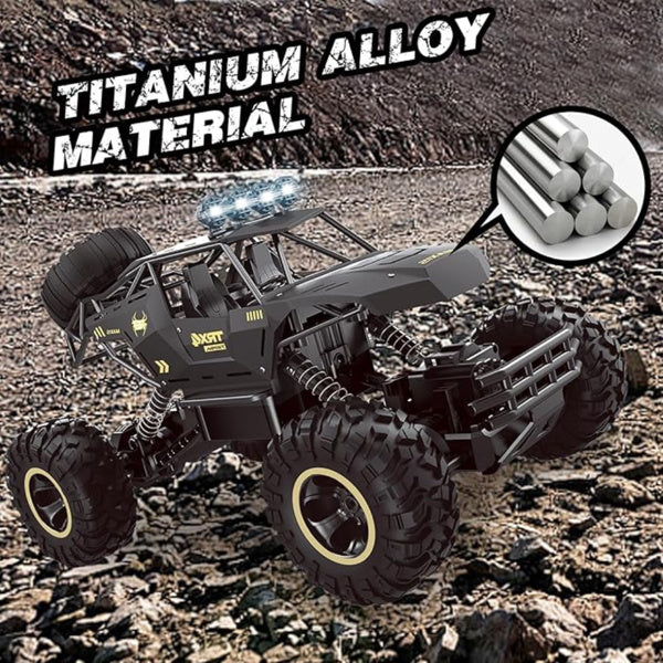 4DRC Rock Track Off-Road RC Crawler – 4WD Rechargeable Monster Truck – All-Terrain Remote Control Climbing Car for Kids & Adults