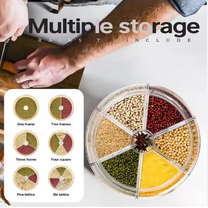 Large Airtight Rice Storage Container – One-Touch Dispenser with Measuring Cup – Moisture-Proof Cereal & Grain Bin
