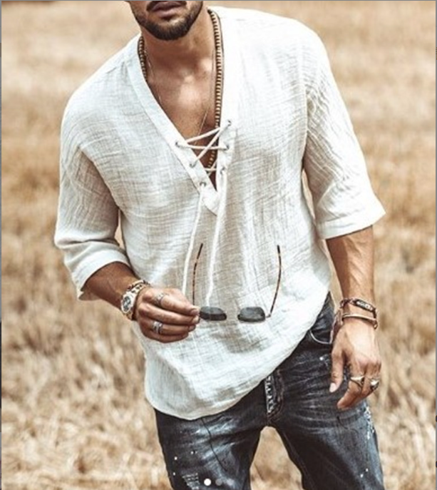 Men's Short-Sleeve Button-Down Shirt – Lightweight Textured Summer Top for Casual Outfits & Beach Wear