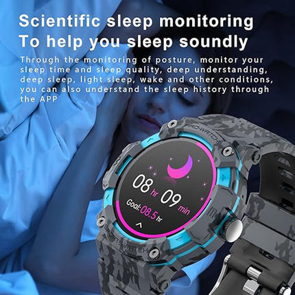 GPS Smartwatch with 1.39" HD TFT Screen – Bluetooth 5.3 Calling – Built-in LED Flashlight – IP68 Waterproof Sports Watch for Hiking & Running