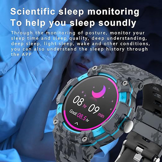 GPS Smartwatch with 1.39" HD TFT Screen – Bluetooth 5.3 Calling – Built-in LED Flashlight – IP68 Waterproof Sports Watch for Hiking & Running