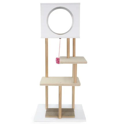 Multi-Level Cat Tree Tower with Dual-Door Condo – Activity Center with Scratching Pads & Anti-Tipping Kit for Indoor Cats