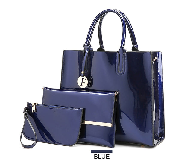 3-Piece Luxury Women’s Handbag Set – Elegant PU Leather Tote, Crossbody Bag & Wallet Combo – Professional & Casual Purse Set