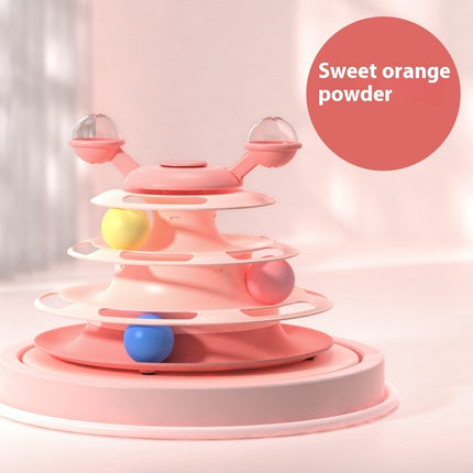 4-Level Cat Toy Tower – Interactive Track Roller with Spinning Balls – Mental Stimulating Puzzle for Indoor Cats & Kittens
