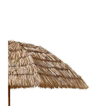 8ft Large Thatched Tiki Umbrella – Tropical Hawaii Style Patio Parasol – Heavy-Duty Raffia Thatch Hut Umbrella for Beach, Pool & Garden