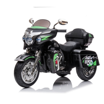 12V 2-Seater Kids Electric Motorcycle – Dual Motor Ride-On Motorbike with Key Start – 3-Wheel Stable Design, LED Headlights & Storage Box