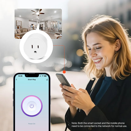 Smart Plug WiFi Outlet (4-Pack) – Works with Alexa & Google Home – Remote Control & Timer Function – No Hub Required, White