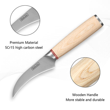 Qulajoy™ Japanese Vegetable Cleaver – High-Carbon Stainless Steel Chopping Knife with Wooden Handle