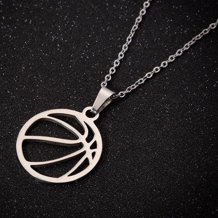 Stainless Steel Volleyball Pendant Necklace – Durable & Hypoallergenic Sports Jewelry – Perfect Gift for Volleyball Players & Enthusiasts