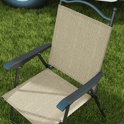 4-Piece Folding Patio Camping Chair Set – Portable Outdoor Seating for Family & Groups – Heavy Duty Steel Frame with Carry Bags