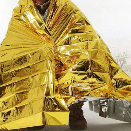 Emergency Thermal Blankets – Survival Mylar Space Blanket – First Aid Foil Blanket for Hypothermia Prevention, Camping, Hiking & Outdoor Safety