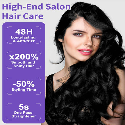 Professional Titanium Vapor Steam Hair Straightener – Salon-Grade Flat Iron