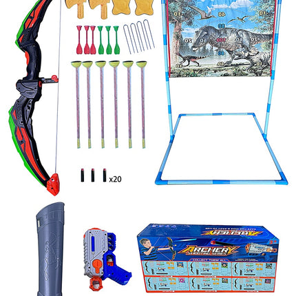 Dinosaur Sticky Ball Launcher Toy – Kids Dart Board Target Game with Sticky Balls – Indoor & Outdoor Sports Game for Boys & Girls – Perfect Birthday Gift