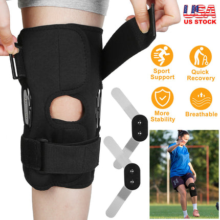 Adjustable Open-Patella Knee Support – Compression Knee Wrap for Pain Relief & Injury Recovery – Breathable Non-Slip Knee Brace for Running & Climbing