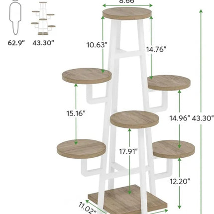 Modern Multi-Tiered Plant Stand – Stylish Indoor Flower Pot Holder – Vertical Space-Saving Shelf for Living Room, Balcony & Patio