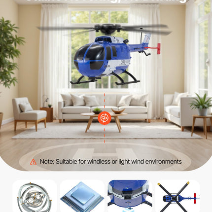 4-Channel RC Helicopter with 6-Axis Gyro – 2.4GHz Remote Control Aircraft with Altitude Hold – Easy to Fly for Kids & Beginners