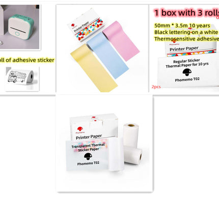 Mini Portable Thermal Printer - Wireless Bluetooth Pocket Printer for Photos, Study Notes & Labels - Inkless Mobile Photo Printer for iOS & Android