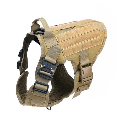 Tactical Camouflage Dog Harness and Leash Set – Heavy Duty No-Pull Pet Vest – Reflective Nylon Training Harness for Medium & Large Dogs
