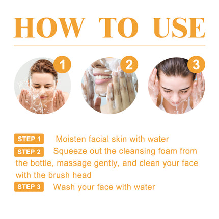 Brightening facial cleanser product presentation