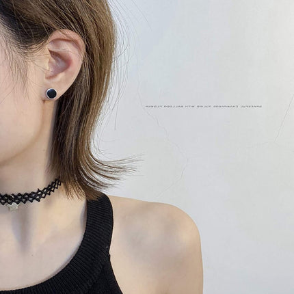 Unisex Stainless Steel Punk Hoop Earrings – Edgy Hip Hop Huggie Earrings for Concerts, Parties & Daily Streetwear