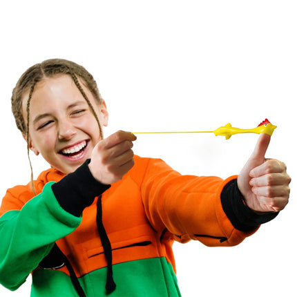 18-Pack Flying Slingshot Ducks – Stretchy Finger Flinging Toys – Fun Rubber Duck Catapult for Kids & Adults – Perfect Party Favors & Stress Relief