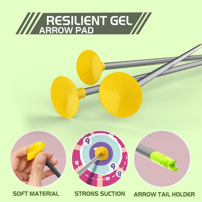 Kids Archery Bow and Arrow Set – 10 Suction Cup Arrows Included – LED Light-Up Hunting Game Toy – Perfect Outdoor & Indoor Gift for Boys & Girls