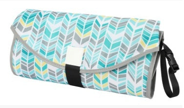 Portable Baby Changing Pad – Waterproof Travel Diaper Station – Compact Foldable Nappy Clutch with Head Cushion