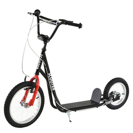 Teens & Youth Scooter with Inflatable All-Terrain Wheels – Dual Hand Brakes & Adjustable Handlebar – High-Performance Kick Scooter for Kids 5+ (Black)