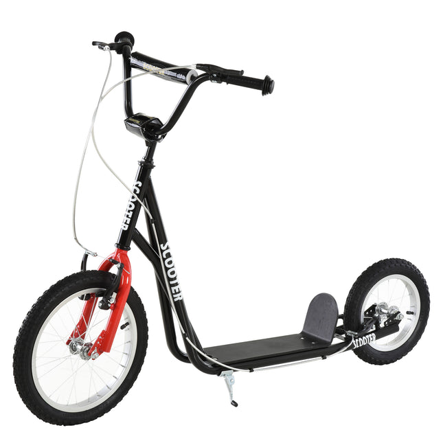 Teens & Youth Scooter with Inflatable All-Terrain Wheels – Dual Hand Brakes & Adjustable Handlebar – High-Performance Kick Scooter for Kids 5+ (Black)