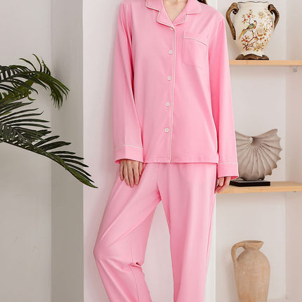 Rongtai 100% Cotton Women’s Pajama Set – Soft Long Sleeve Sleepwear – Comfy Fall/Winter 2-Piece PJs – Breathable Nightwear (S-XXL)