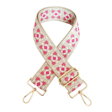 Embroidered Adjustable Bag Strap – Stylish Replacement Shoulder Strap for Handbags & Crossbody Bags