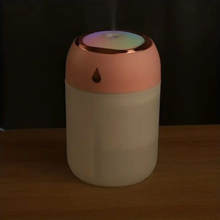 USB Personal Desktop Humidifier – Portable Cool Mist Maker for Bedroom, Office & Travel – Mini Silent Air Humidifier with Night Light