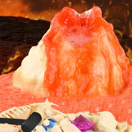 Volcano Dinosaur Adventure Playset – Light-Up & Sound-Activated Erupting Volcano Toy – Prehistoric Dino World Kit for Kids